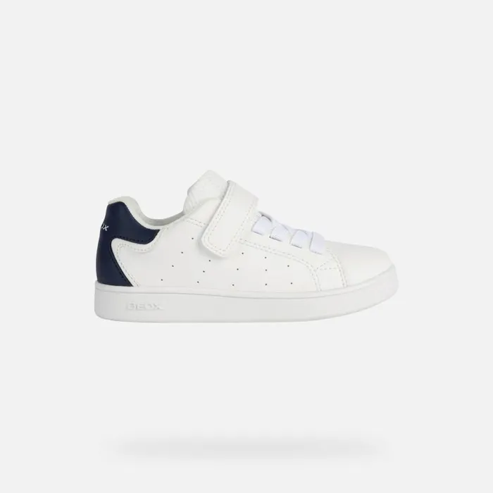 Kids Geox Sneakers ECLYPER A Low Top Sneakers White Kids SPORT BASIC Whitenavy