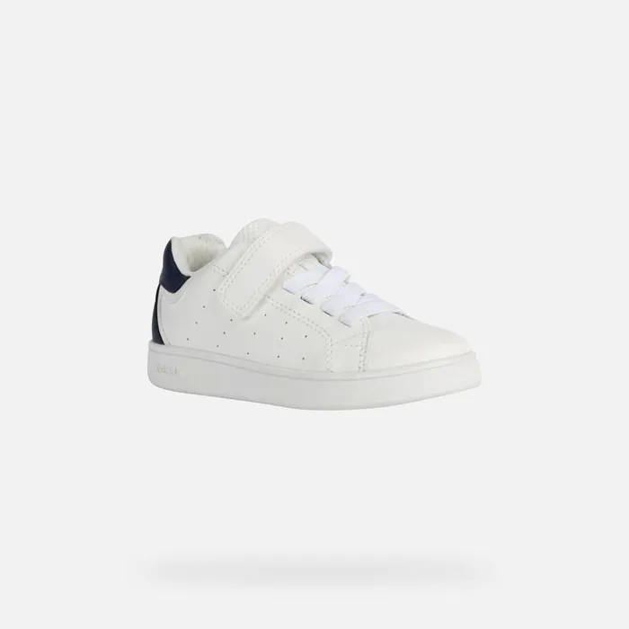 Kids Geox Sneakers ECLYPER A Low Top Sneakers White Kids SPORT BASIC Whitenavy