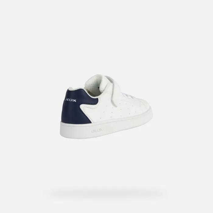 Kids Geox Sneakers ECLYPER A Low Top Sneakers White Kids SPORT BASIC Whitenavy