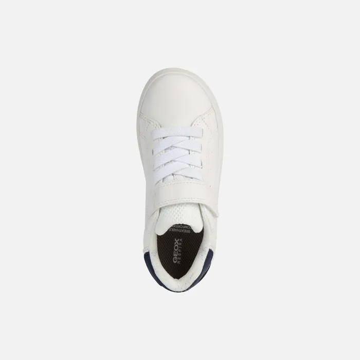 Kids Geox Sneakers ECLYPER A Low Top Sneakers White Kids SPORT BASIC Whitenavy