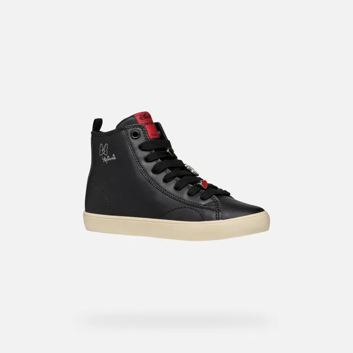 Kids Geox Sneakers GISLI JUNIOR BlackRed Minnie Blackred