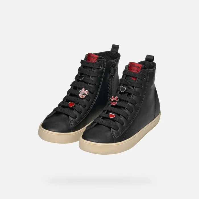 Kids Geox Sneakers GISLI JUNIOR BlackRed Minnie Blackred