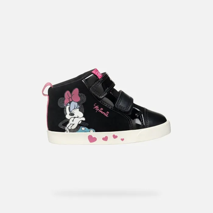 Kids Geox Sneakers KILWI BABY BlackOld Rose Minnie Blackold Rose