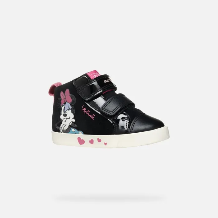 Kids Geox Sneakers KILWI BABY BlackOld Rose Minnie Blackold Rose