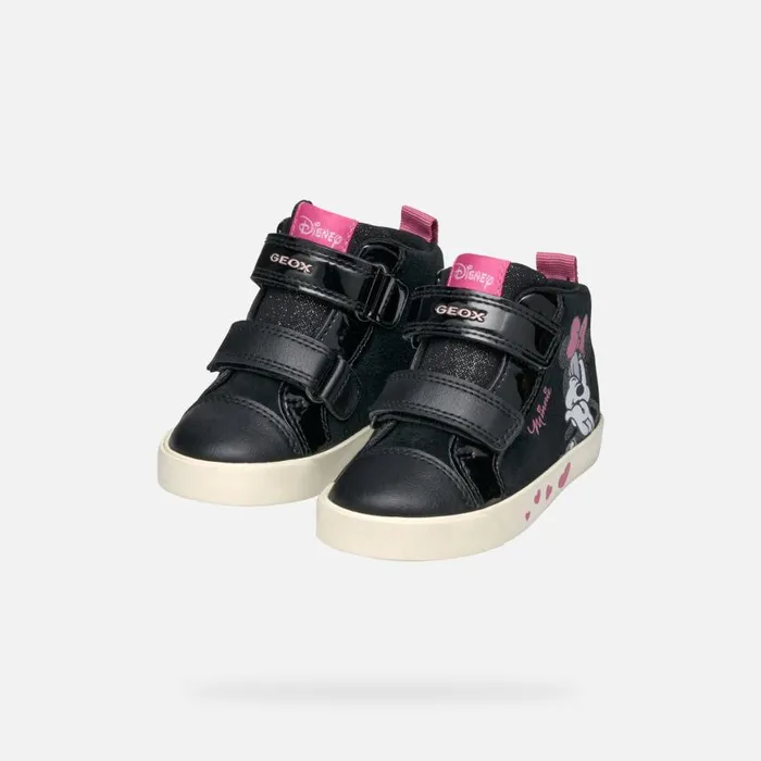 Kids Geox Sneakers KILWI BABY BlackOld Rose Minnie Blackold Rose