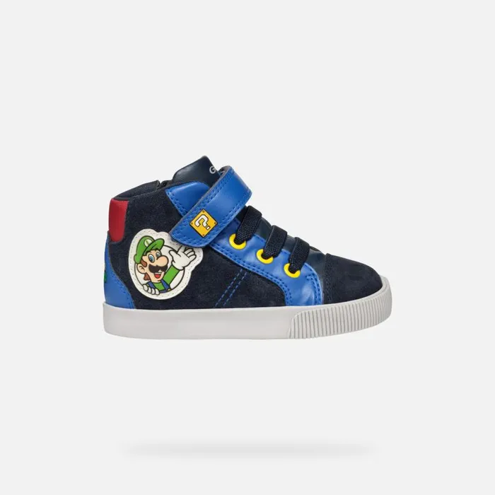 Kids Geox Sneakers KILWI BABY NavyRoyal Nintendo 8211 Supermario Navyroyal