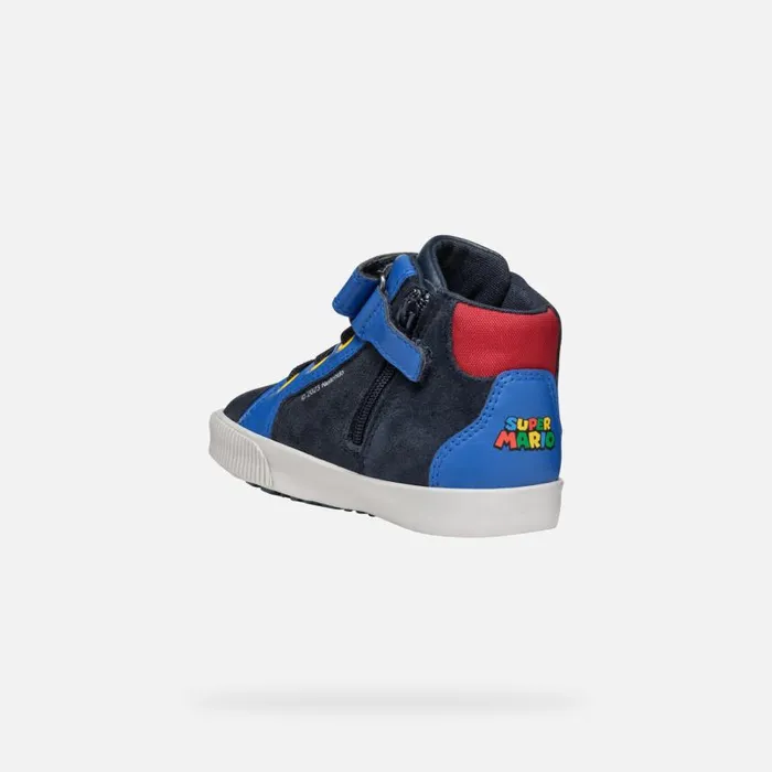 Kids Geox Sneakers KILWI BABY NavyRoyal Nintendo 8211 Supermario Navyroyal