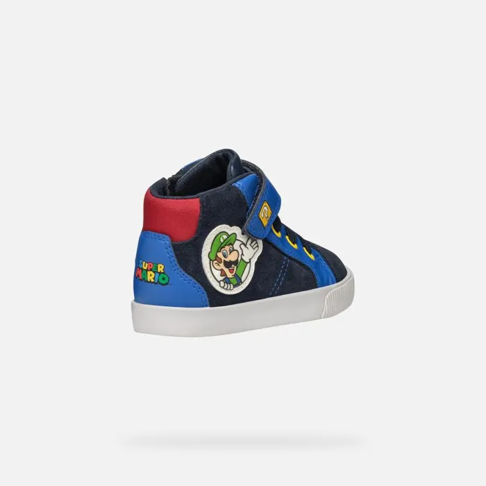 Kids Geox Sneakers KILWI BABY NavyRoyal Nintendo 8211 Supermario Navyroyal