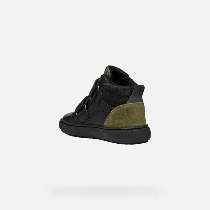 Kids Geox Sneakers THELEVEN ABX BOY BlackDark Grey Waterproof Trainers Blackdark Grey