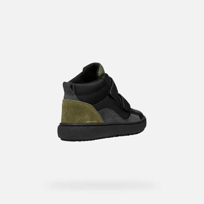 Kids Geox Sneakers THELEVEN ABX BOY BlackDark Grey Waterproof Trainers Blackdark Grey