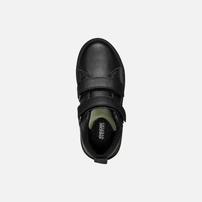 Kids Geox Sneakers THELEVEN ABX BOY BlackDark Grey Waterproof Trainers Blackdark Grey