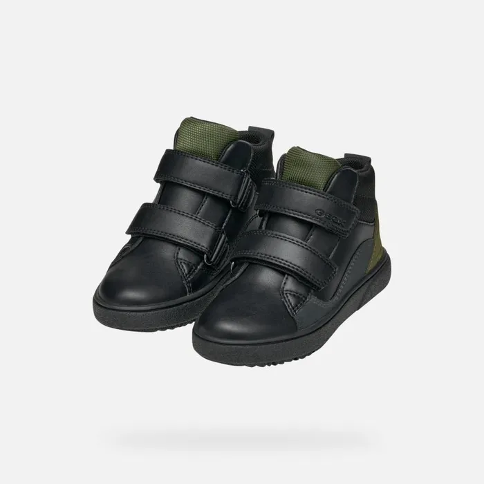 Kids Geox Sneakers THELEVEN ABX BOY BlackDark Grey Waterproof Trainers Blackdark Grey