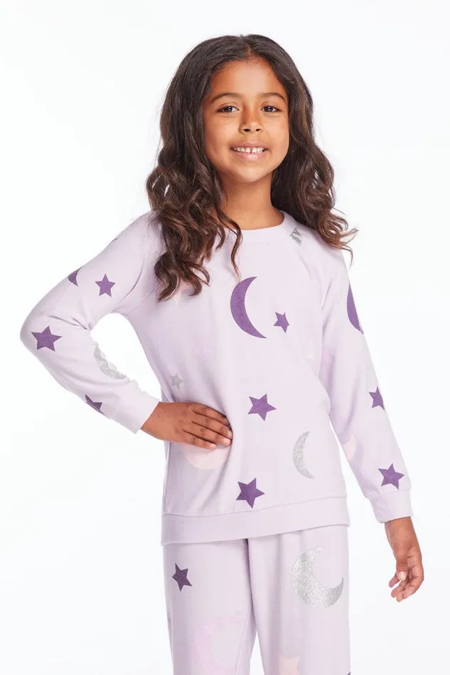 Kids Girls Chaser Brand La Luna Girls Long Sleeve
