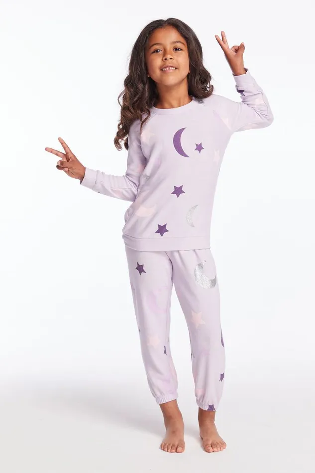 Kids Girls Chaser Brand La Luna Girls Long Sleeve