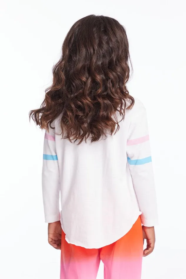 Kids Girls Chaser Brand Rainbow Watercolor Girls Long Sleeve