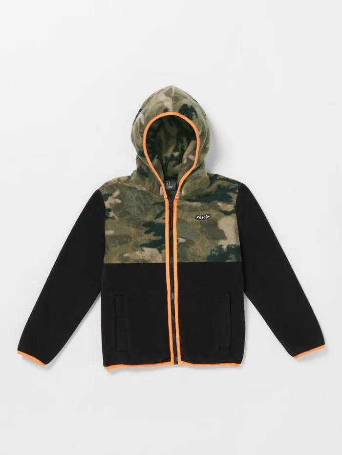 Kids Hoodies and Sweatshirts Volcom Big Boys Polar Fleece Zip Jacket 8211 Camouflage