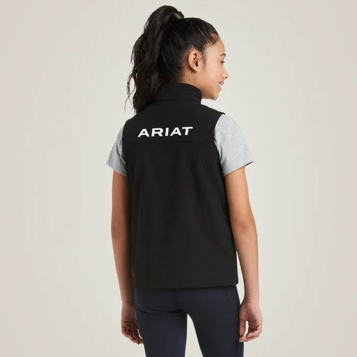 Kids Jackets and Vests Ariat New Team Softshell Vest Black Kids Jackets and Vests Ariat New Team Softshell Vest Black