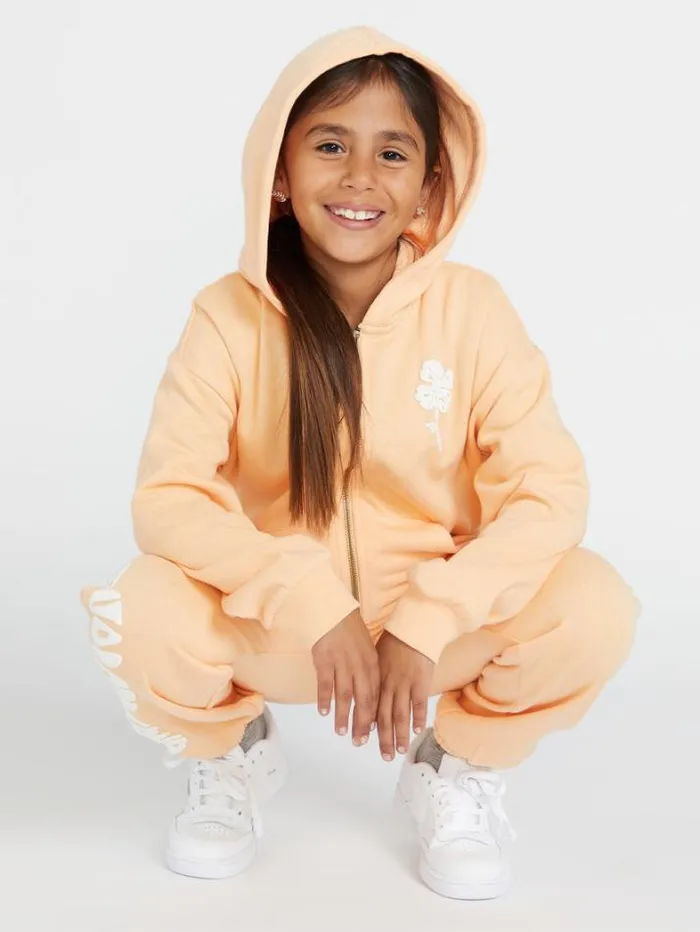Kids Jackets Volcom Girls Zippety Dudette Jacket 8211 Peach Bud