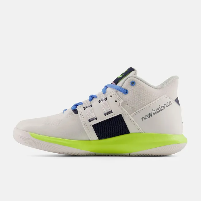 Kids Kid039s Coco CG1 White With Hilite And Bright Lapis New Balance Cleats