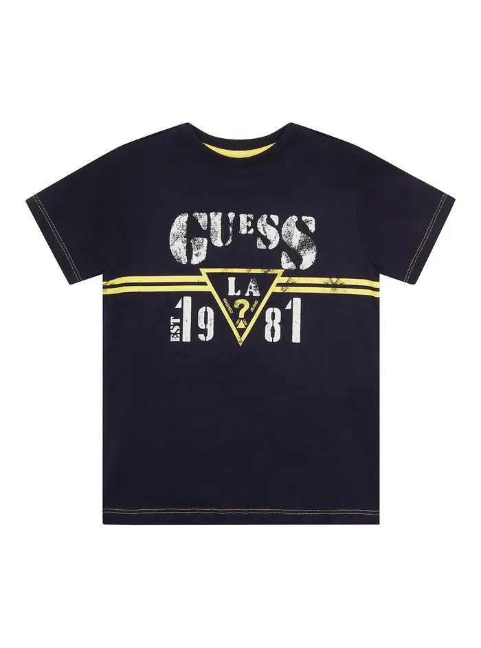 Kids Little Boy GUESS Black La Logo Tshirt 27