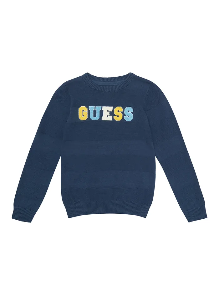 Kids Little Boy GUESS Blue Marietta Knit Jumper 27