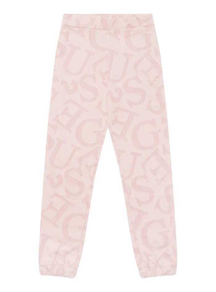 Kids Little Girl GUESS Ballet Pink Logo Leggings 27