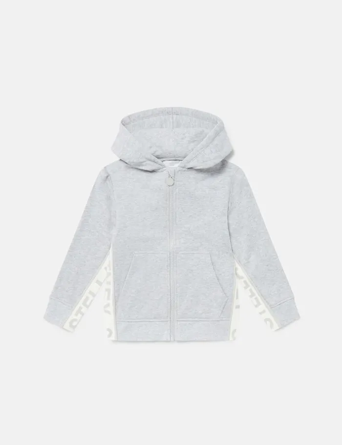 Kids Logo Graphic Hooded Zipper Sweatshirt Grey Stella McCartney TShirts And Sweatshirt Kids Logo Graphic Hooded Zipper Sweatshirt Grey Stella McCartney TShirts And Sweatshirt