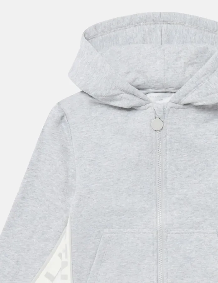 Kids Logo Graphic Hooded Zipper Sweatshirt Grey Stella McCartney TShirts And Sweatshirt Kids Logo Graphic Hooded Zipper Sweatshirt Grey Stella McCartney TShirts And Sweatshirt