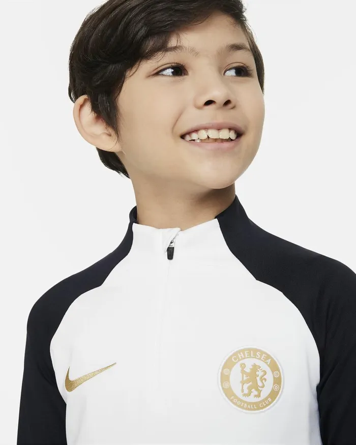 Kids Nike All Clothing Chelsea FC Strike Whitewhiteclub Goldclub Gold
