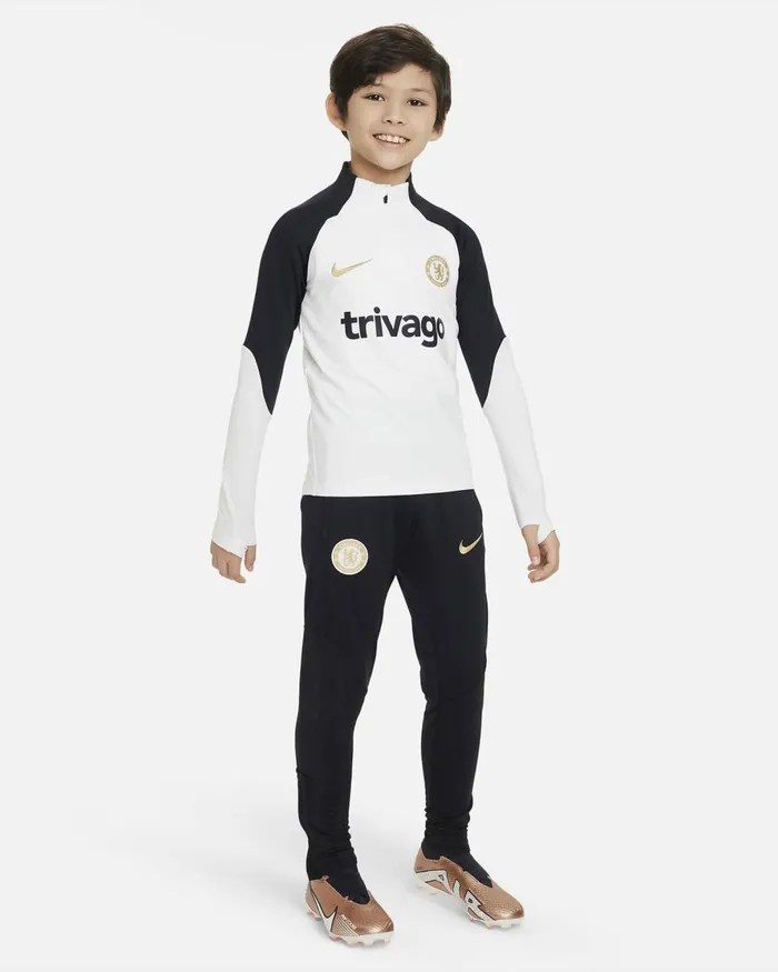 Kids Nike All Clothing Chelsea FC Strike Whitewhiteclub Goldclub Gold