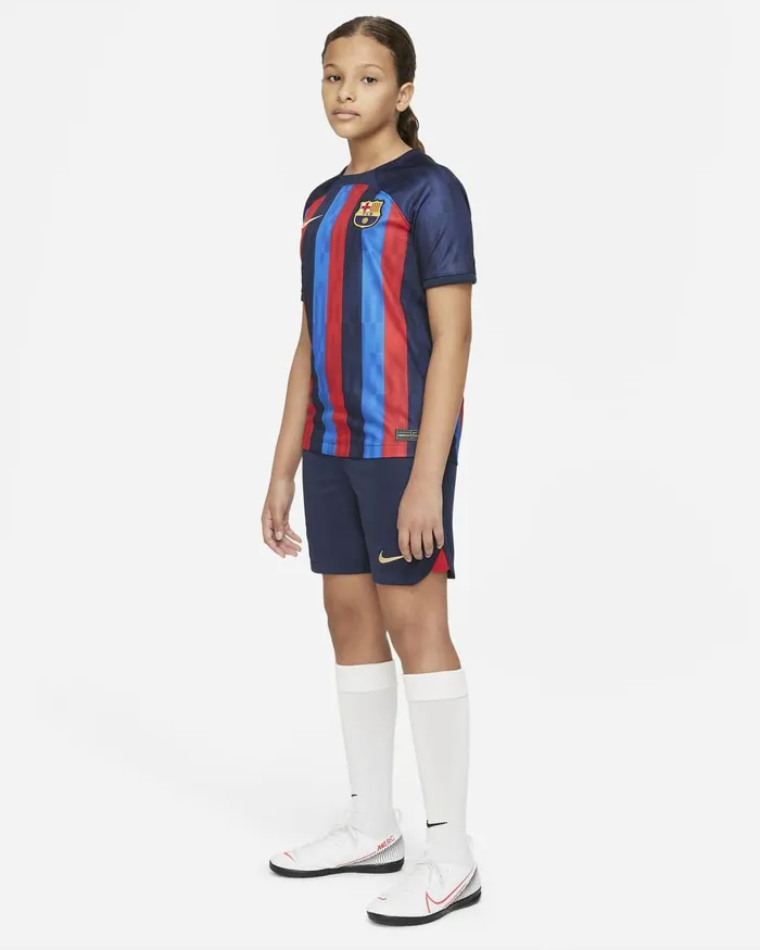 Kids Nike All Clothing FC Barcelona 202223 Stadium Home Obsidianuniversity Redsesame