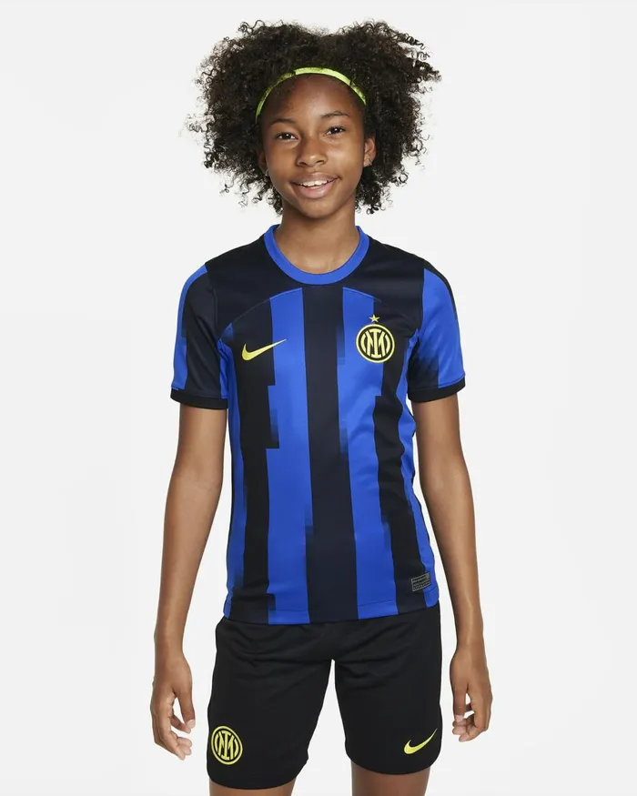 Kids Nike All Clothing Inter Milan 202324 Stadium Home Lyon Blueblackvibrant Yellow