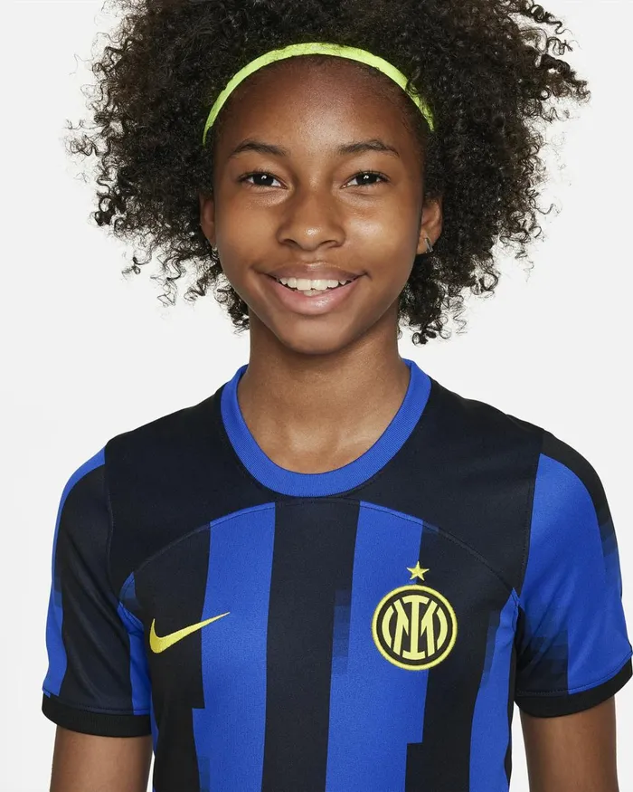 Kids Nike All Clothing Inter Milan 202324 Stadium Home Lyon Blueblackvibrant Yellow