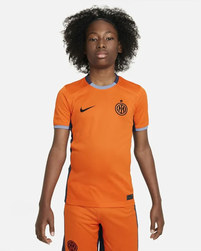 Kids Nike All Clothing Inter Milan 202324 Stadium Third Safety Orangethunder Blueashen Slateblack