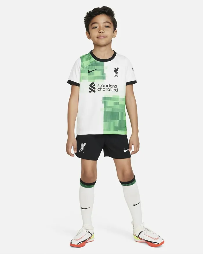 Kids Nike All Clothing Liverpool FC 202324 Away Whitegreen Sparkblack