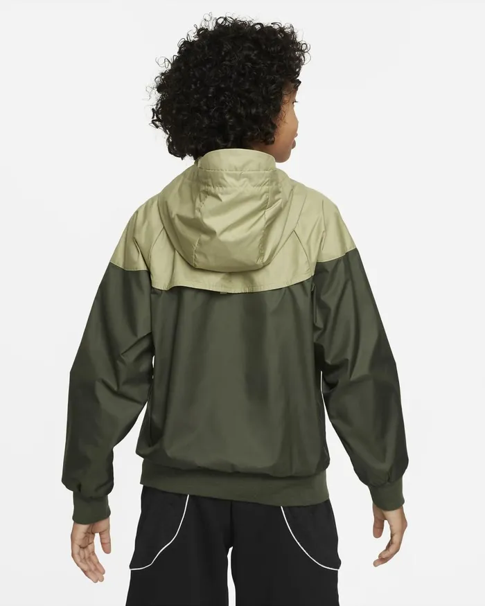 Kids Nike Jackets Sportswear Windrunner Cargo Khakineutral Olivecargo Khakiwhite