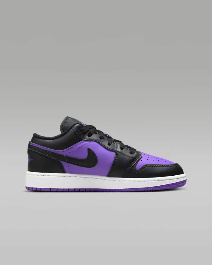 Kids Nike Jordan Air Jordan 1 Low Purple Venomwhiteblack