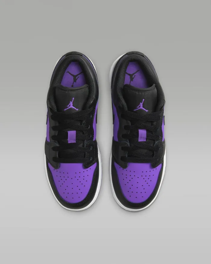 Kids Nike Jordan Air Jordan 1 Low Purple Venomwhiteblack