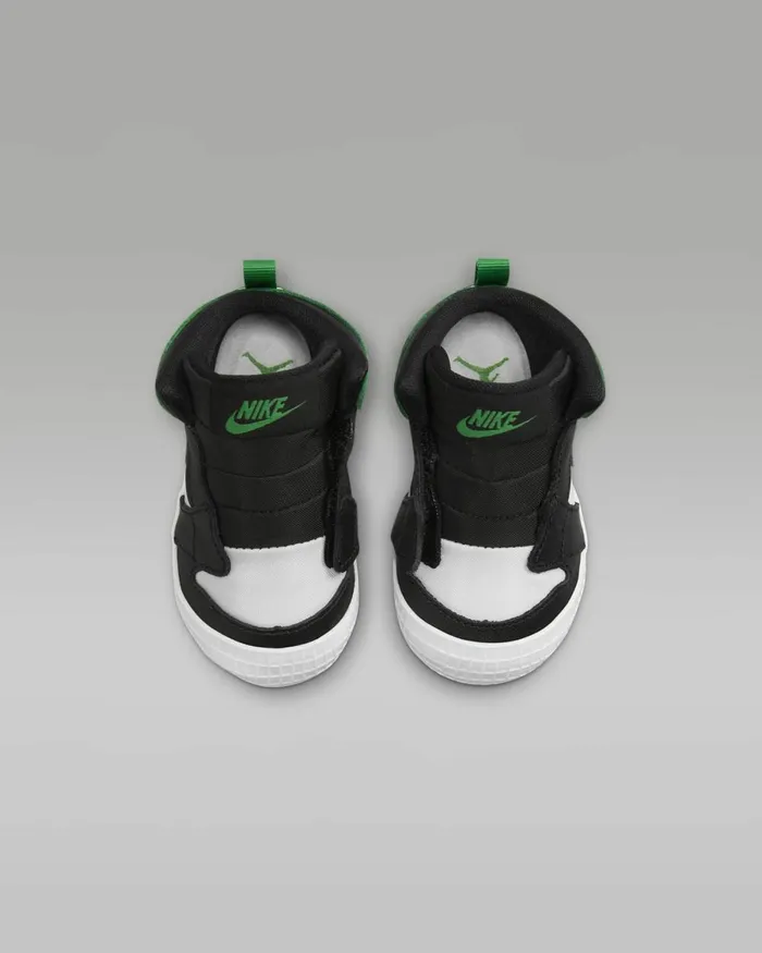 Kids Nike Jordan Jordan 1 Blackwhitelucky Green
