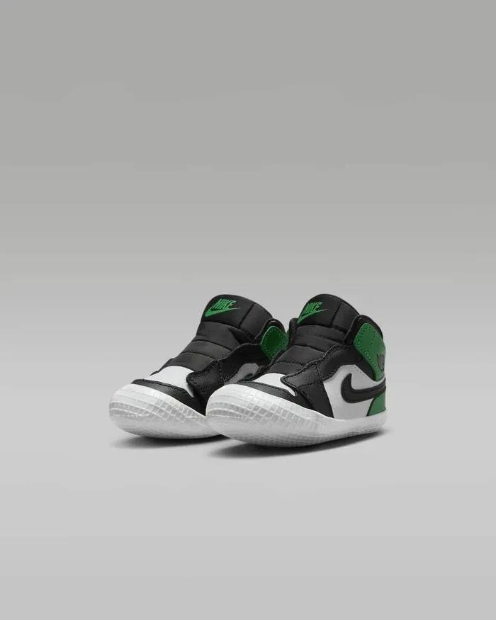 Kids Nike Jordan Jordan 1 Blackwhitelucky Green