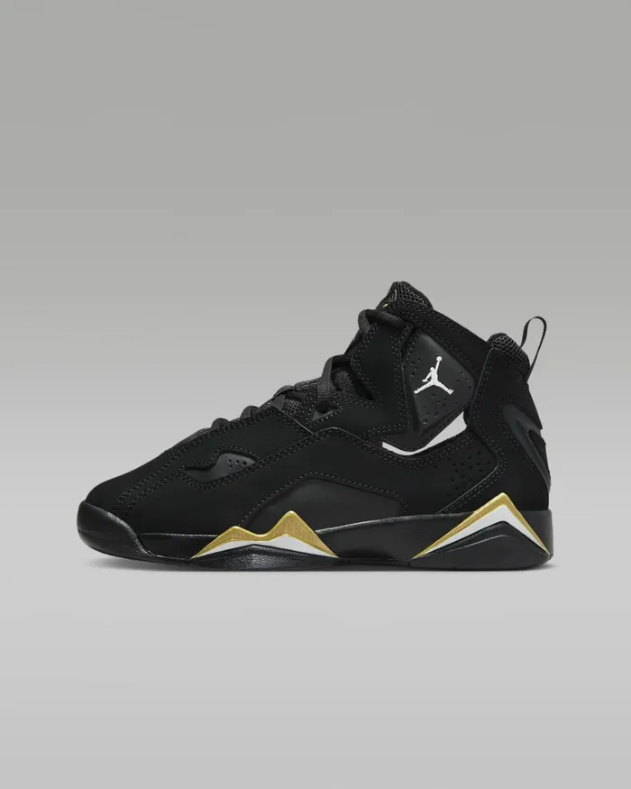 Kids Nike Jordan Jordan True Flight Blackmetallic Goldwhite