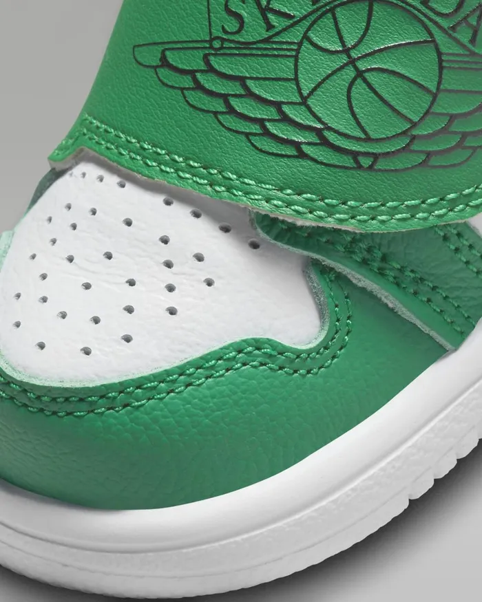 Kids Nike Jordan Sky Jordan 1 Lucky Greenwhiteblack