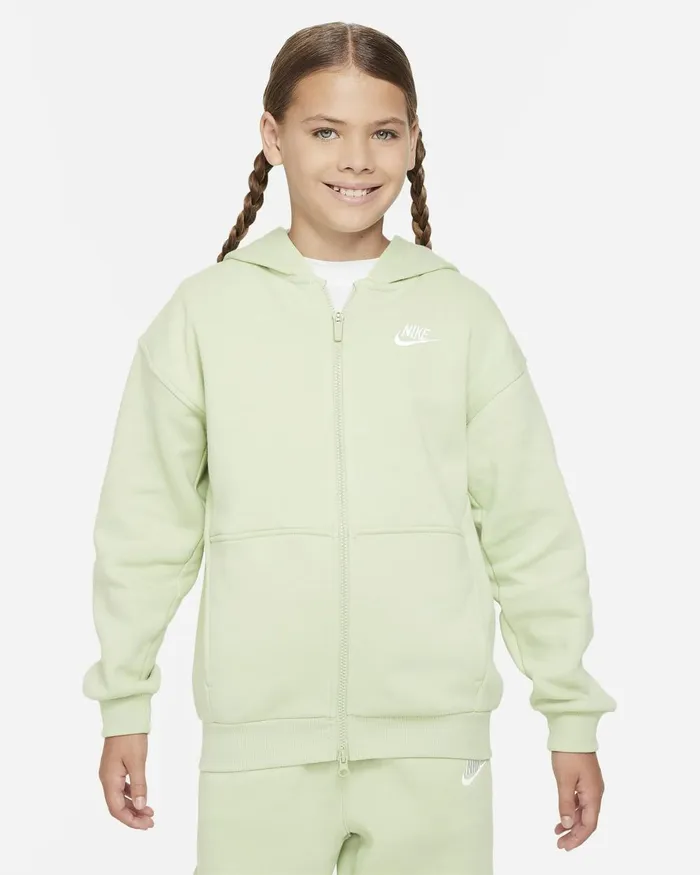 Kids Nike Older Kids 7 8211 15 Years Sportswear Club Fleece Honeydewwhite
