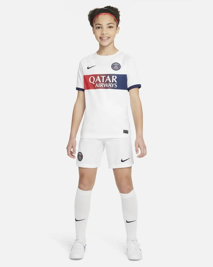 Kids Nike Shorts Paris SaintGermain 202324 Stadium HomeAway Whitemidnight Navymidnight Navy