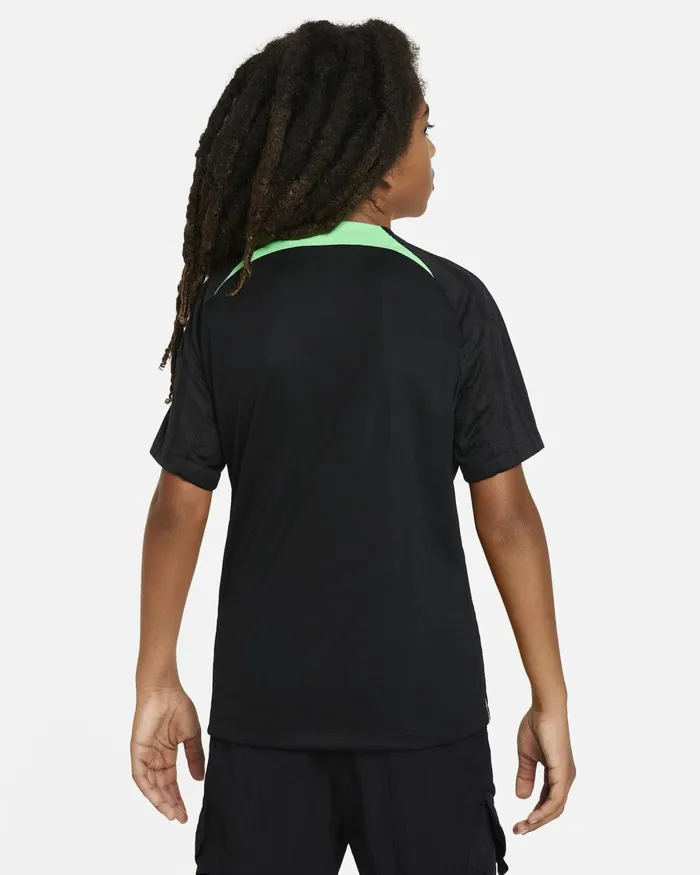 Kids Nike Tops And TShirts Liverpool FC Strike Blackpoison Greenwhite