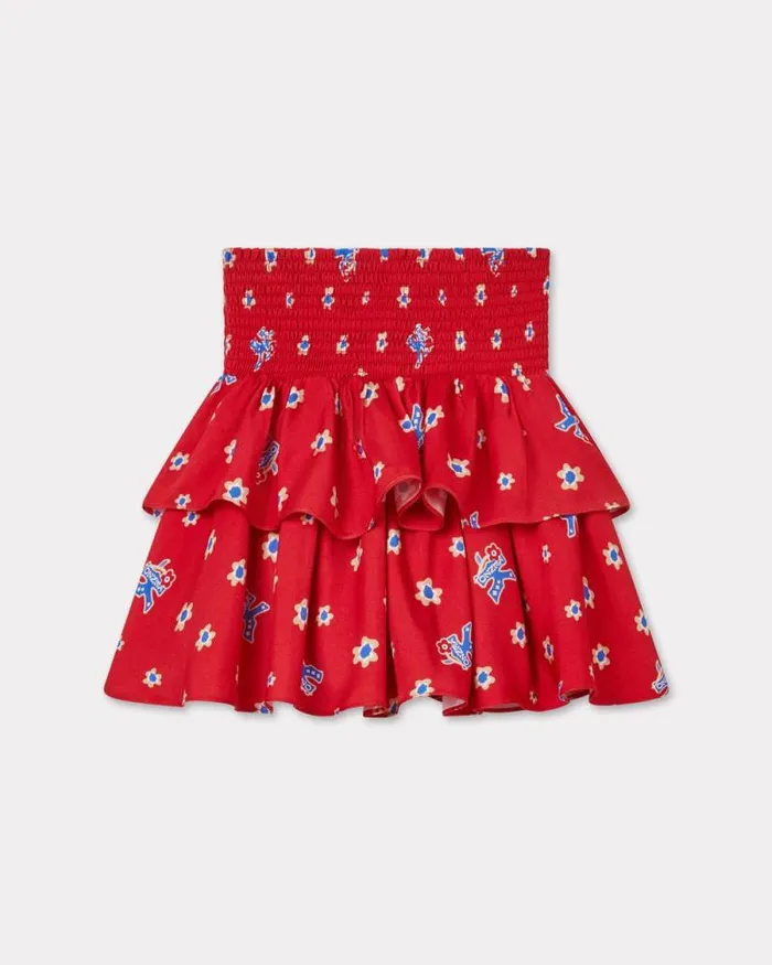 Kids Printed Skirt With Ruffles Cherry Kenzo Dresses And Skirts
