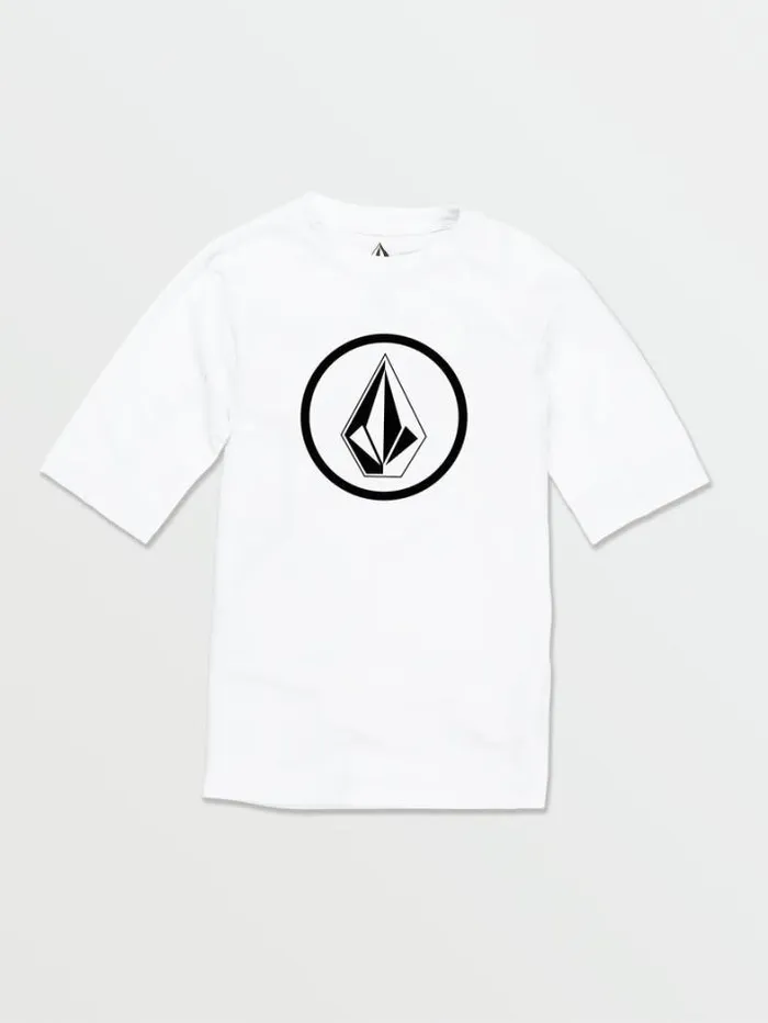 Kids Rashguards Volcom Little Boys Lido Solid Short Sleeve Rashguard 8211 White