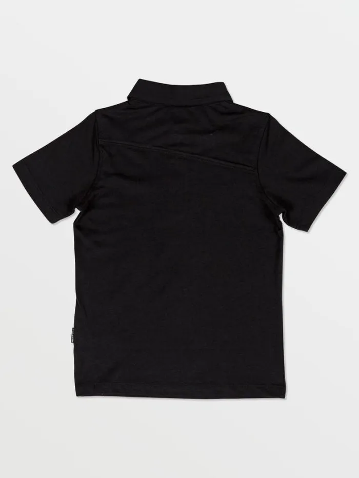 Kids Shirts and Flannels Volcom Little Boys Wowzer Polo Short Sleeve Shirt 8211 Black