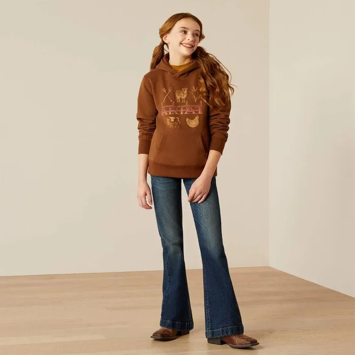 Kids Sweatshirts and Hoodies Ariat Ranch Collections Hoodie Soft Silt