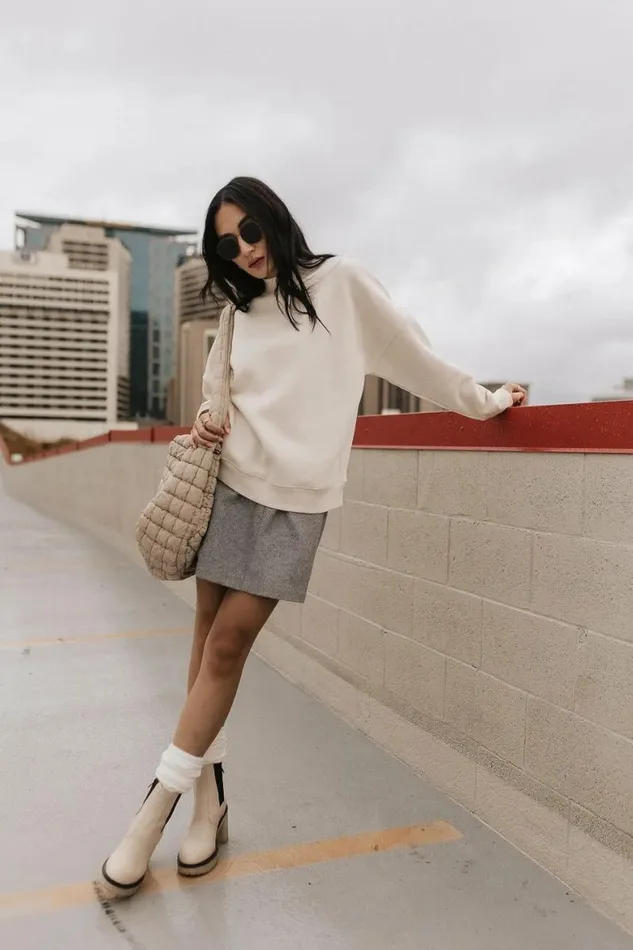 Kienna Sweatshirt In Cream Cream Women Bohme Tops